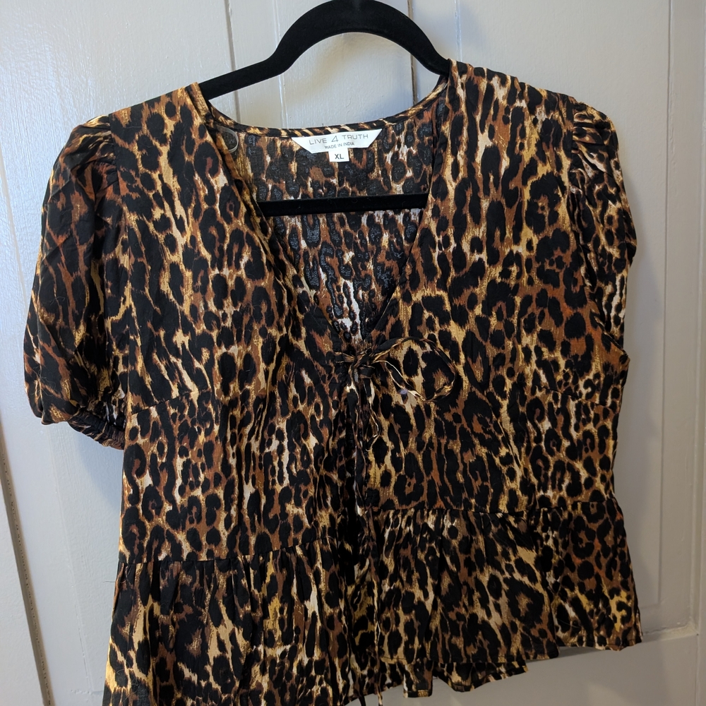 Chic Leopard Print Blouse